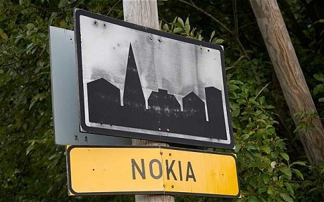 Naambordje van Nokia in Finland Naambordje van Nokia in Finland