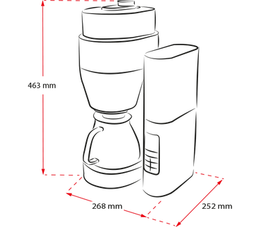 Melitta Melitta AromaFresh Pro X Koffiezetapparaat met molen, filterkoffiezetapparaat met glazen kan en afneembaar waterreservoir, voor maximaal 10 kopjes koffie, zwart/zilver