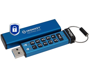 Kingston IronKey Keypad 200 32GB Blauw