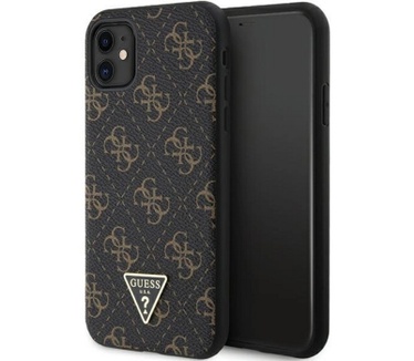 Guess 4G Triangle Logo Back Case - Apple iPhone 11 (6.1") - Zwart Zwart