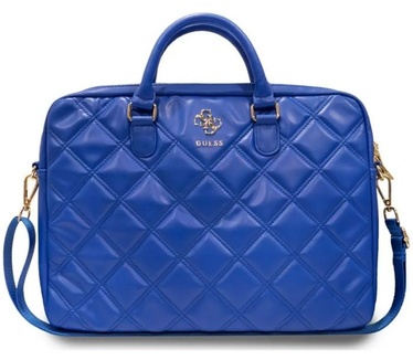 Guess Quilted 4G Metal Logo Laptop Tas - 15/16 inch - Blauw Blauw