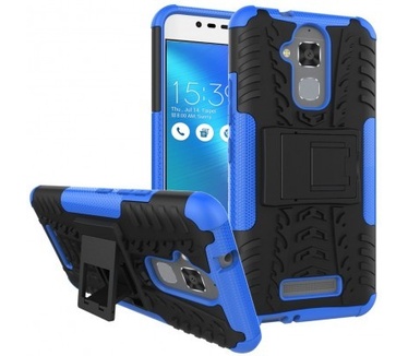 qMust Asus Zenfone 3 Max 5.2 inch ZC520TL Rugged Hybrid Case - Dual Protection - Blauw