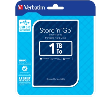 Verbatim Store 'n' Go 1TB Blauw