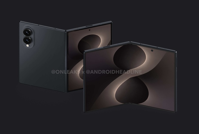 Samsung Galaxy Z Fold8 Wide. Bron: OnLeaks/Android Headlines