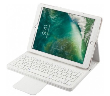 qMust Apple iPad Pro 10.5 (2017) Bluetooth Keyboard Hoes Wit