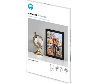 HP Advanced fotopapier, glanzend, 250 g/m2, A4 (210 x 297 mm), 25 vellen