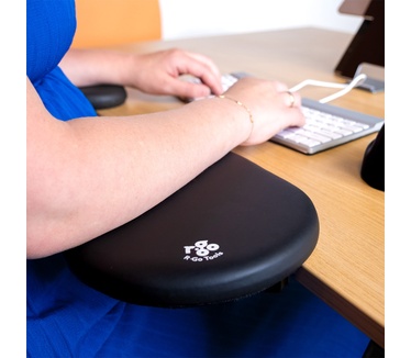 R-Go Tools Armsteun R-Go split, ergonomische armsteun in twee delen, verstelbaar, symmetrisch, met softfoam, zwart
