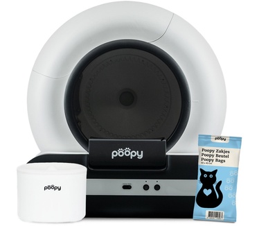 Poopy Nano 2 automatische kattenbak - zwart en wit