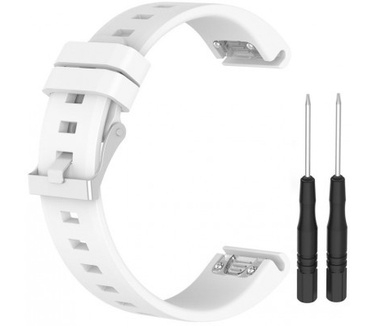 Just in Case Siliconen sportband Garmin Fenix 5 Wit