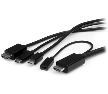 Startech.com USB-C, HDMI of Mini DisplayPort naar HDMI converter kabel 2 m adapterkabel