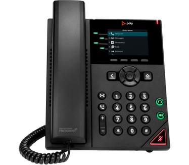 Poly VVX 250 4-lijns IP-telefoon met PoE-ondersteuning