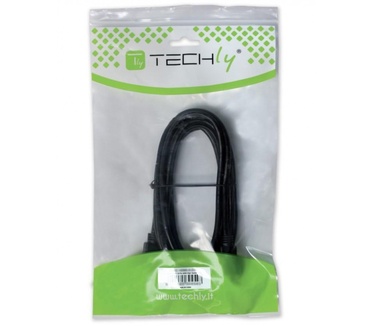 Techly USB 2.0 Cable A Male / B Male Angled 2m ICOC U-AB-20-ANG Zwart