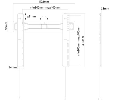 Newstar Flatscreen Wandsteun