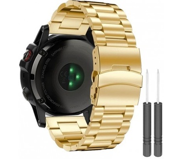 Just in Case Metalen armband voor Garmin Fenix 5X - Goud