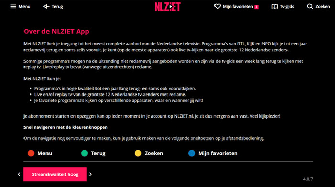 NLZiet streamkwaliteit hoog