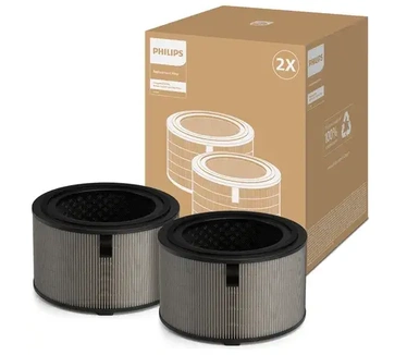 Philips Origineel vervangingsfilter van voor 3200 serie AC3210, AC3220 en AC3221 luchtreinigers, HEPA NanoProtect + Actief Koolstof, 12 maanden levenslang, zwart/wit (FY3200/30)