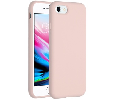 Accezz Liquid Silicone Backcover iPhone SE (2022 / 2020) / 8 / 7 - Roze