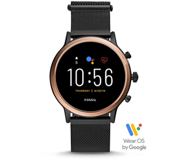 Fossil Gen 5 Julianna HR Black Stainless Steel Rosé Goud (Zwart)
