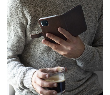 Selencia Echt Lederen Bookcase Samsung Galaxy S21 Plus - Bruin