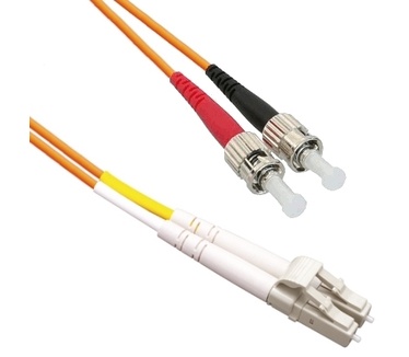 Eeconn Glasvezel Patchkabel, 50/125 (OM2), LC - ST, Duplex, 0.5m