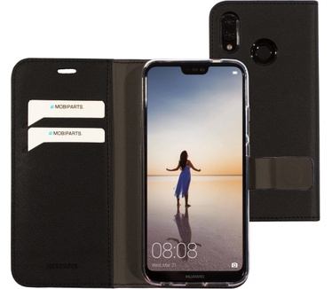 Mobiparts Saffiano Wallet Case Huawei P20 Lite Black