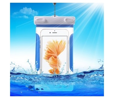 qMust Universeel spatwaterdicht hoesje - 4.3 t/m 4.7 inch - Blue