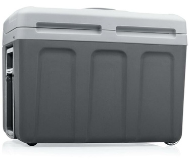Tristar KB-7540 Koelbox. Kleur van het product: Grijs. Inhoud: 40 l, Koeling temperatuur bereik: 18 - 65 °C. Stroombron: Electrisch, Type stroombron: AC, Sigarettenaansteker, AC-ingangsspanning: 220 - 240 V. Breedte: 561 mm, Diepte: 391 mm, Hoogte