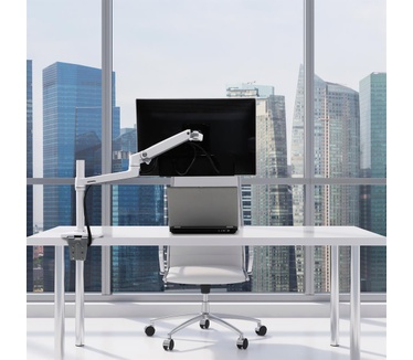 Ergotron LX Desk Monitor Arm, Tall Pole (white)