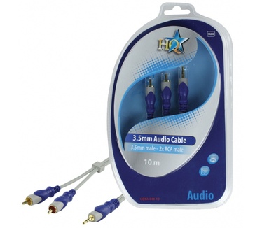 HQ Products 3.5mm/2x RCA, 10m