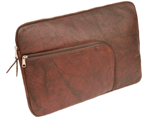 D.Bramante  16" leren sleeve bruin