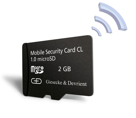 Sd-kaartje met nfc-mechanisme