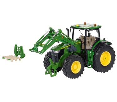 Siku Control, John Deere 7310R Tractor met voorlader groen metaal,kunststof 1:32 op afstand bestuurbaar via bluetooth-app excl. controller