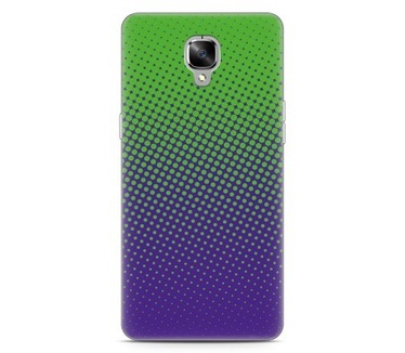 Just in Case OnePlus 3 / OnePlus 3T Hoesje lime paarse cirkels