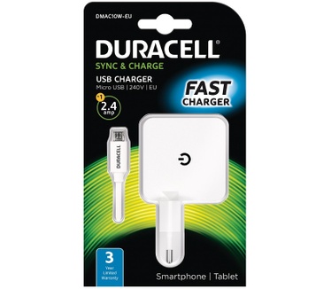 Duracell 2.4A Phone/Tablet Wall Charger