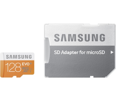 Samsung Evo microSDXC 128GB + SD-adapter