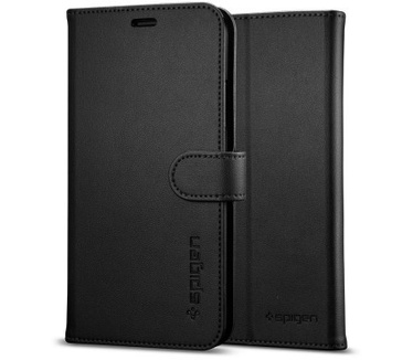 Spigen Apple iPhone X Hoesje Wallet S Zwart