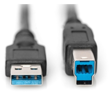 Digitus 1.8m, USB2.0-A/USB2.0-B Zwart