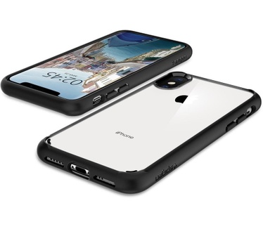 Spigen Ultra Hybrid Case Matte Black iPhone XS (iPhone XS) Zwart