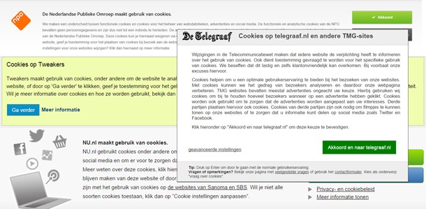 Cookiemeldingen