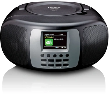 Lenco SCD-860BK - Portable DAB+/FM Radio with Bluetooth® CD Player and large LCD colour display - Black - DAB/DAB+/FM - Stereo - Black