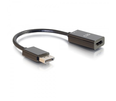 CablesToGo 8in DisplayPort[TM] Mannelijk naar HDMI[R] Vrouwelijke Passieve Adapteromvormer - 4K 30Hz