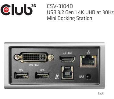 Club 3D SenseVision USB 3.0 4K UHD Mini Docking Station