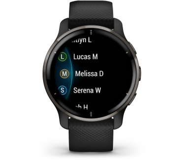 Garmin Venu 2 Plus, 43mm, met spraak en premium-functies Zwart (Zwart)