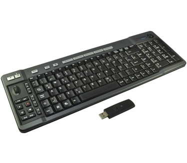 2-Power RF Draadloos KEY1004DE QWERTZ DE Duits Zwart