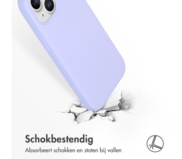 Accezz Liquid Silicone Backcover met MagSafe iPhone 15 - Paars