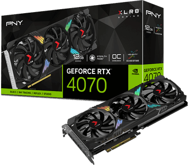 PNY GeForce RTX 4070 12GB XLR8 Gaming VERTO EPIC-X RGB Overclocked Triple Fan