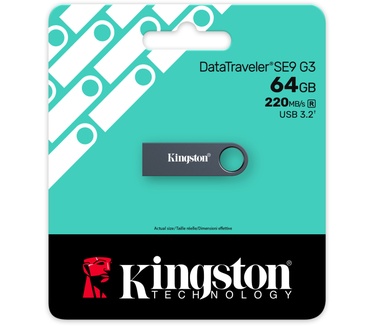 Kingston 64GB DataTraveler SE9 G3 - Dark Nickel