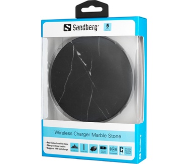 Sandberg Marble Stone Charger Black