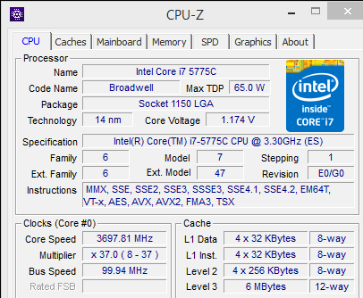 Core i7-5775C cpuz