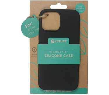 eStuff Magnetic Silicone Cove for iPhone 13 Pro Max (iPhone 13 Pro Max) Zwart